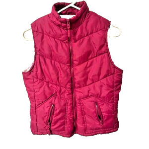 Talbots Talbots Kids Puffer Vest Pink Full Zip Quilted Girls 14/16